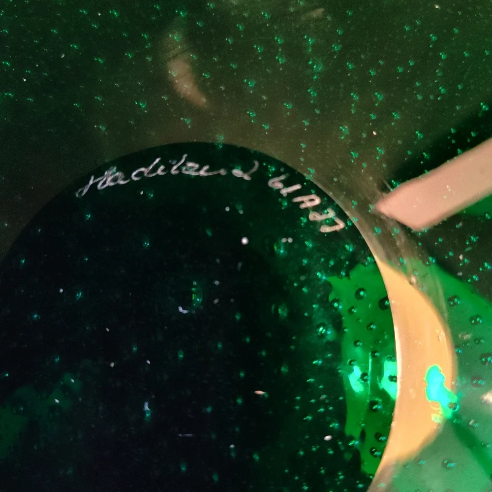 MASSIVE Signed Hadeland Gladverk "Greenland " Platter 1950 Arne Jon Jutrem - Picture 2 of 11